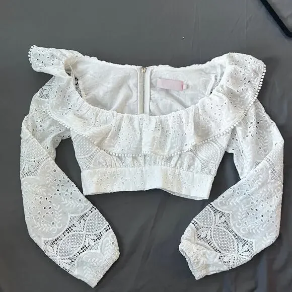 Sofia The Label Amore Lace Crop Top Size 6 - Picture 10 of 10